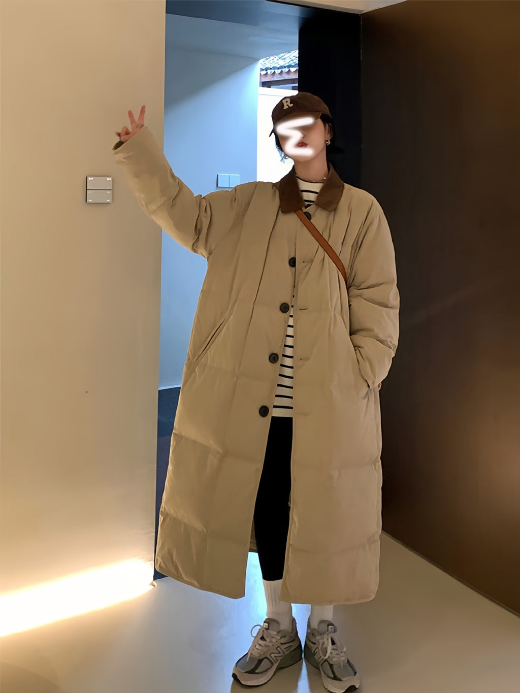 Loose Thick Design Sense New Down Cotton Jacket Women's Mid-length