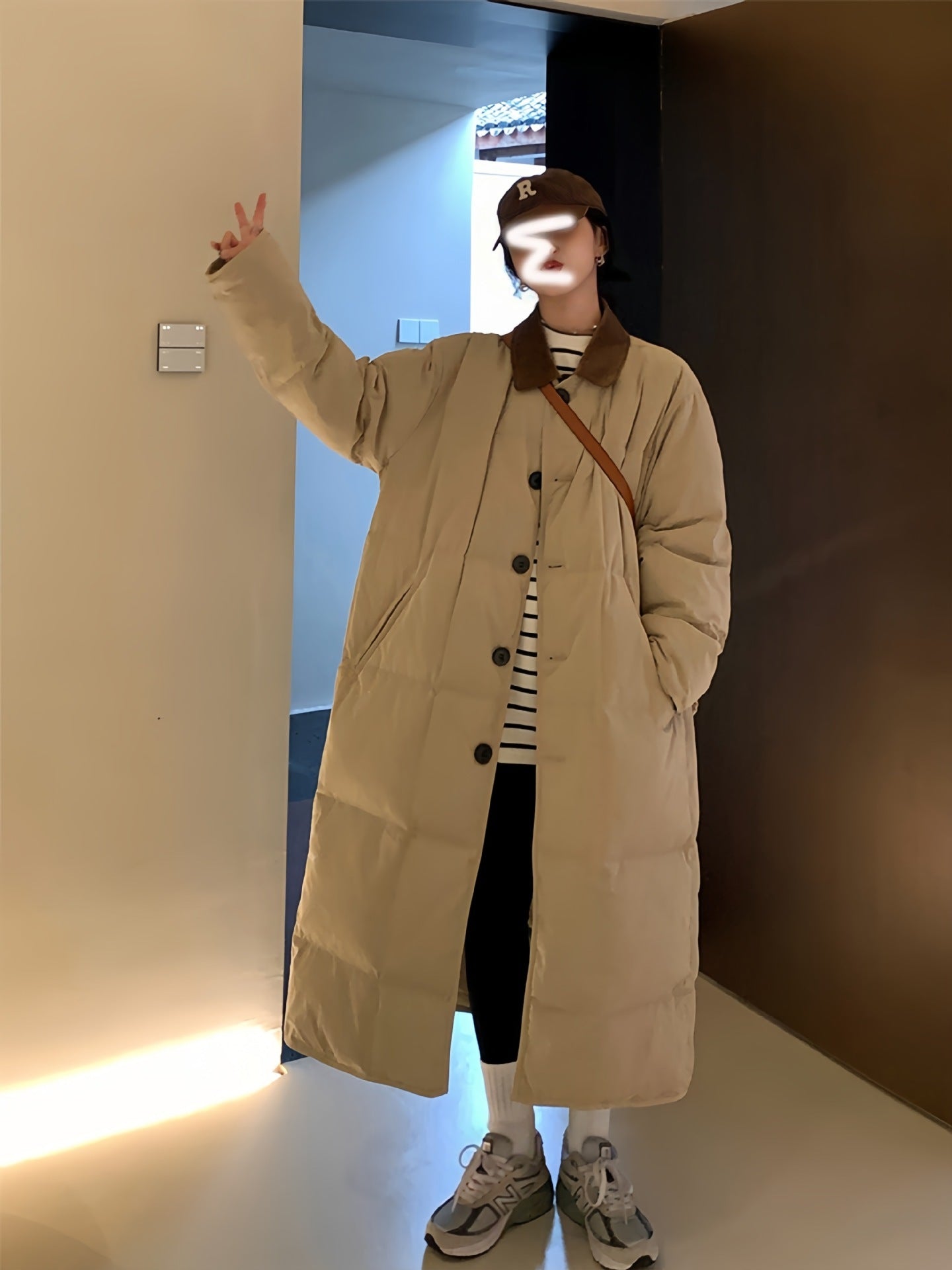 Loose Thick Design Sense New Down Cotton Jacket Women's Mid-length