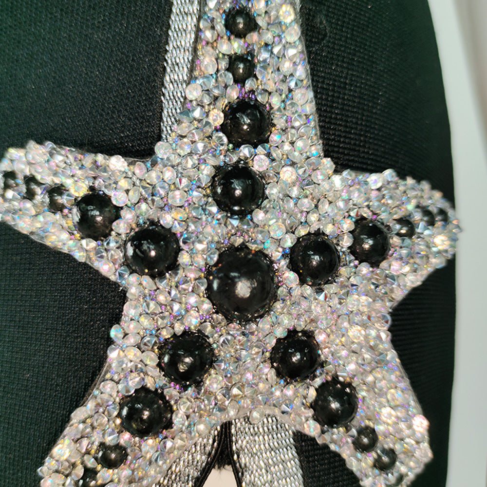 High Slit Shell Bandage Dress