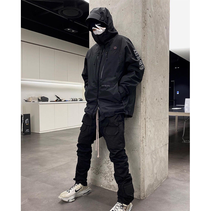 Men's Casual Loose Pocket Contrast Cargo Pants