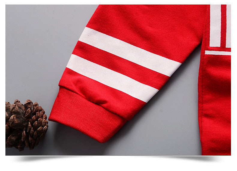 Casual 1-5 Year Old Cartoon Alphabet Children's Suit With Hood