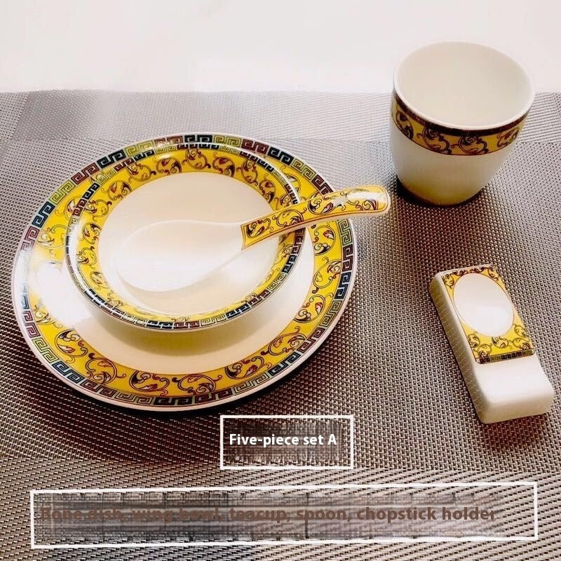 Hotel Table Setting Ceramic Dishes Suit