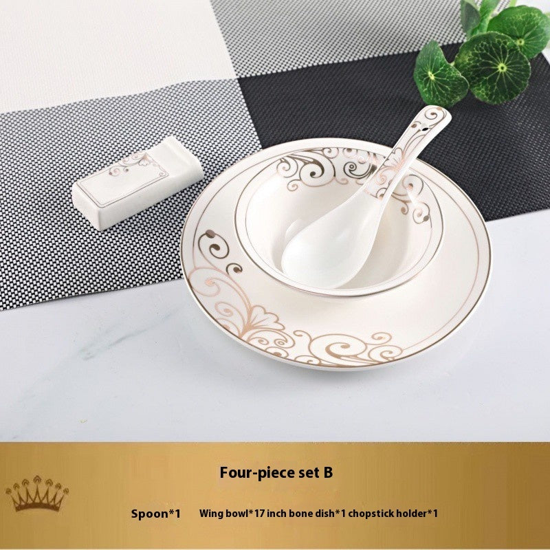Hotel Table Setting Ceramic Dishes Suit