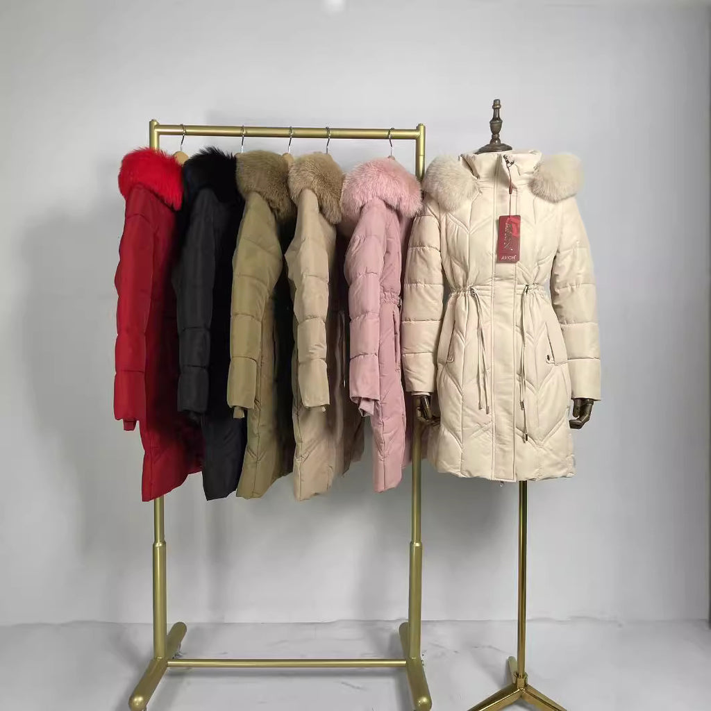 Winter Down Cotton Jacket Women's Mid-length