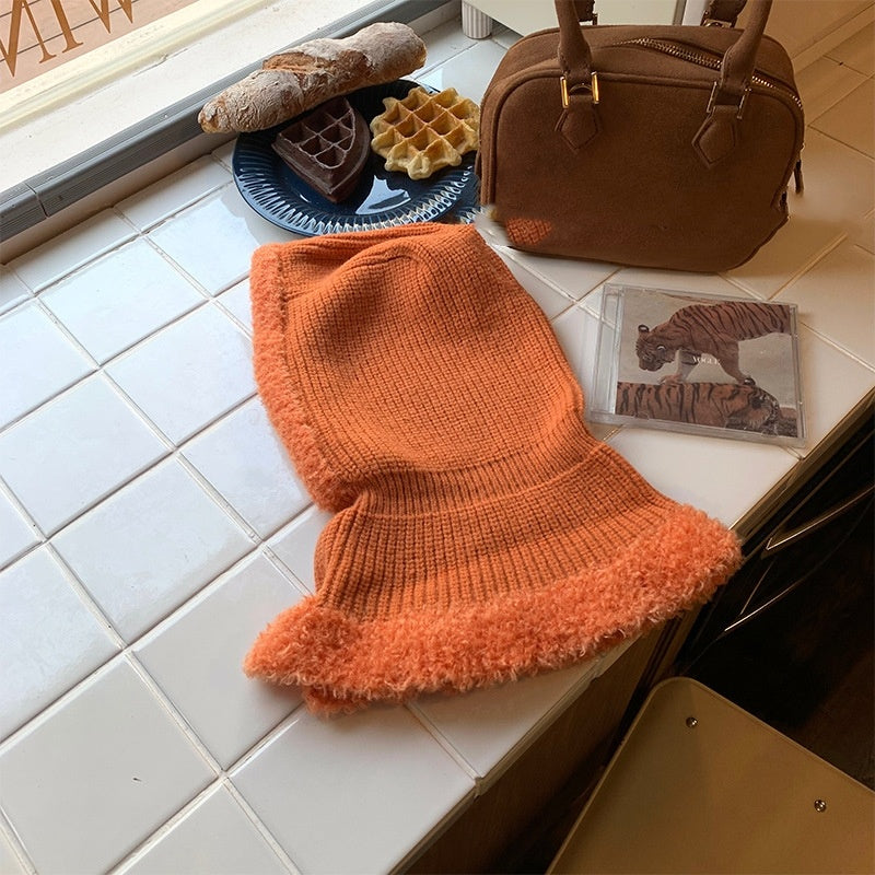 Warm Trendy Cool Knitted Hat Fashion Scarf Warm Pullover Cap