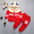 Casual 1-5 Year Old Cartoon Alphabet Children's Suit With Hood