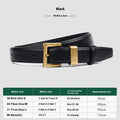 Women's High-grade Soft Fashion All-match Leather Pin Buckle Black Wide Belt