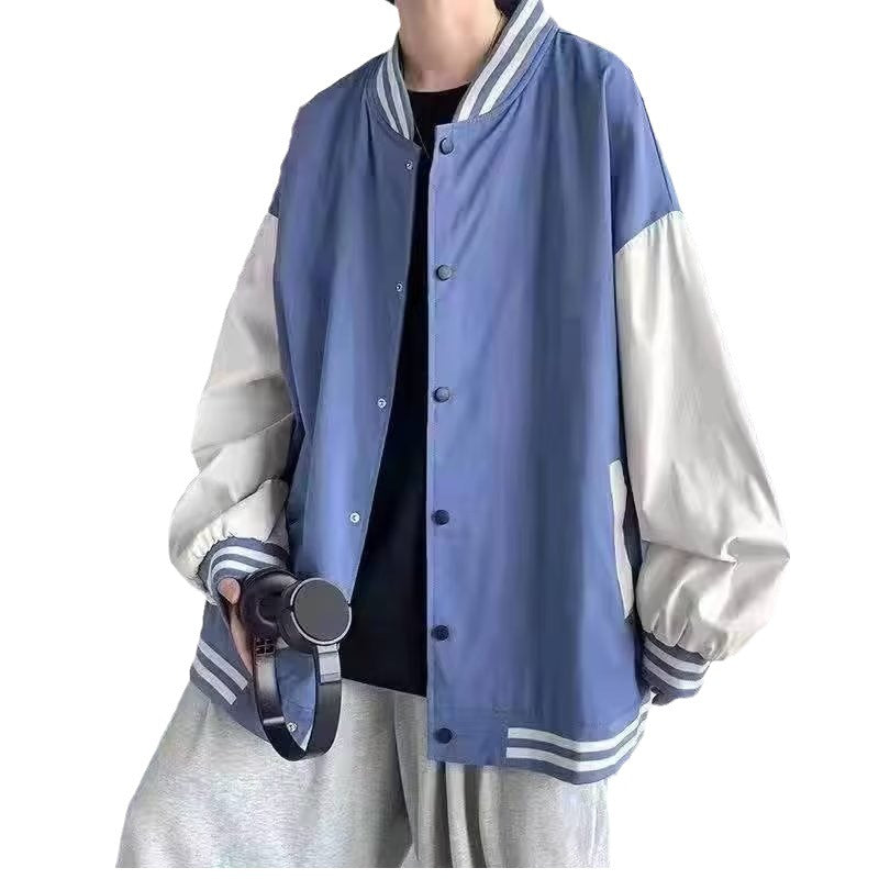 Men's Fashion Loose Color Matching Sports Jacket