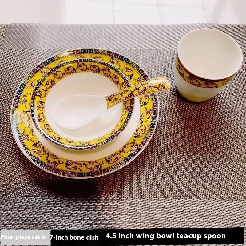 Hotel Table Setting Ceramic Dishes Suit