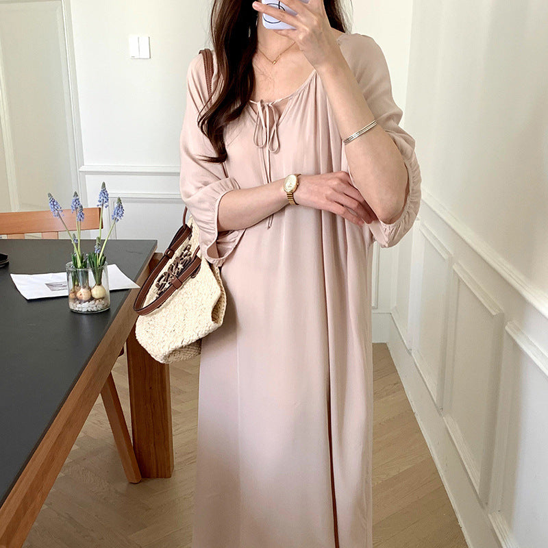 Women's Printed Cotton Nightdress Striped Plus Size Pajamas