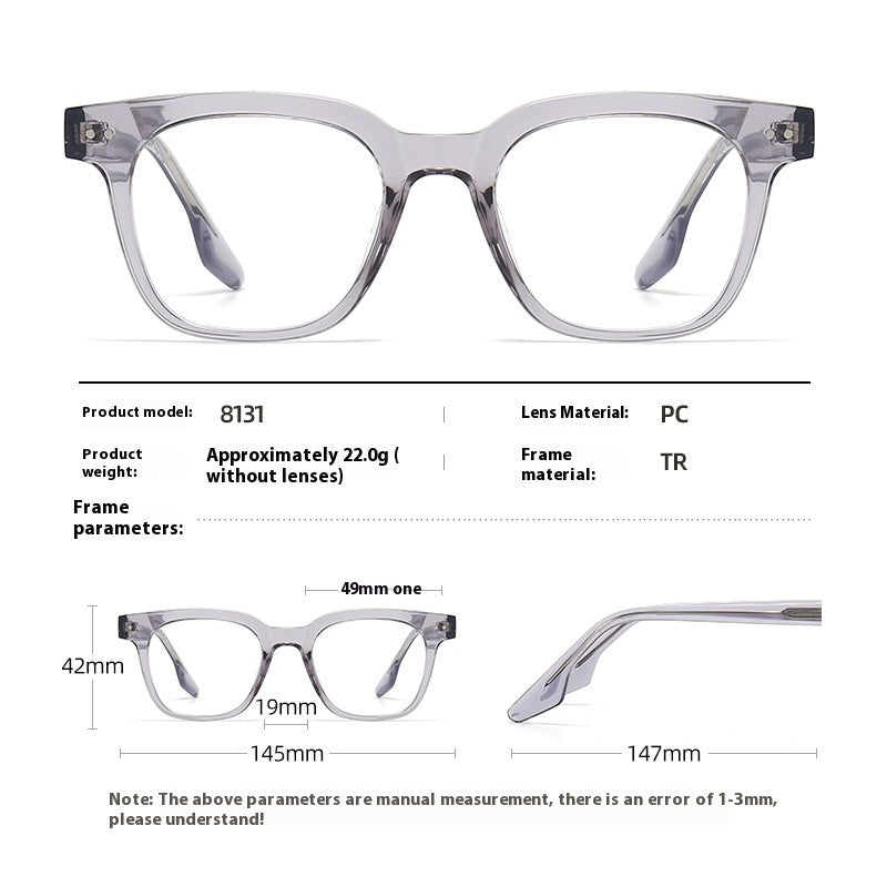 Large Frame TR90 Glasses Myopia Degrees