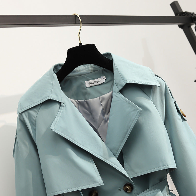 Women's New Small Mid-length Windbreaker Jacket