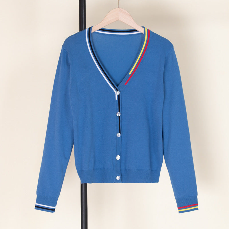 V-neck Short Woolen Jacket Sweater