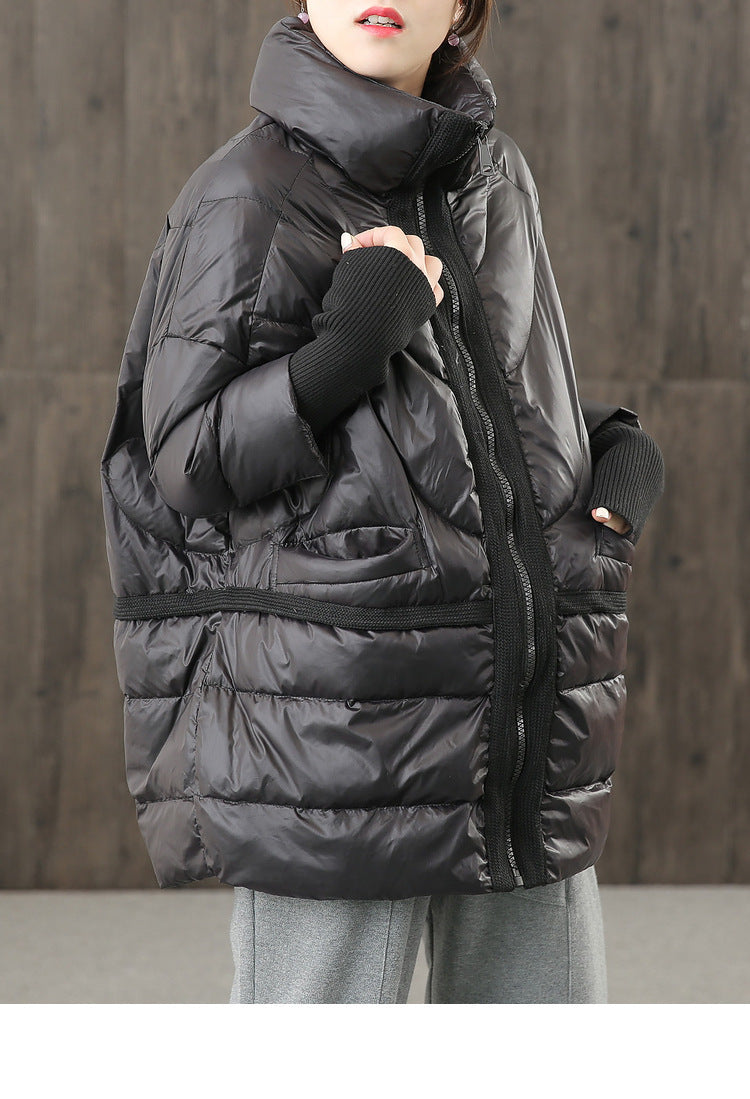 Thickened white duck down coat