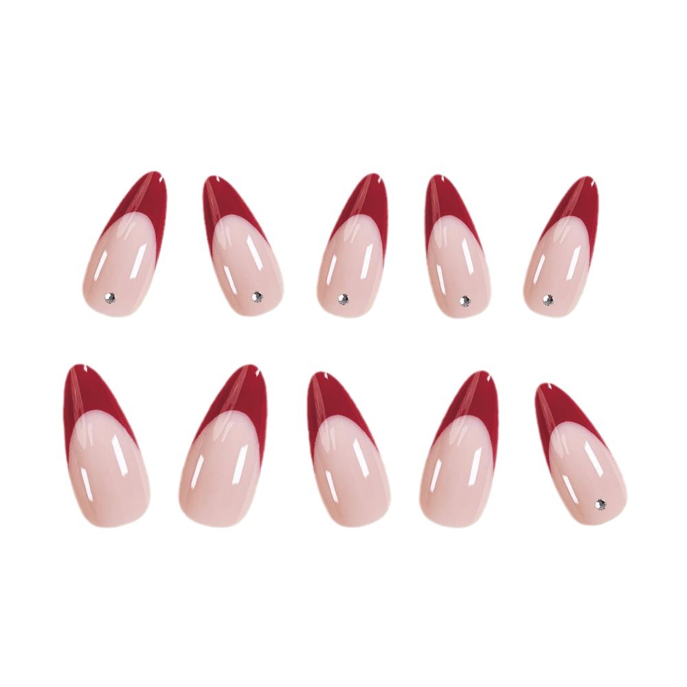 Red French Wear Armor Simple Style Nail Sticker