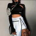 Reflective slit skirt