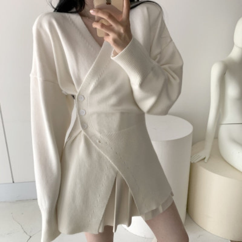 Women's Waist-tight Mid-length Sweater Cardigan