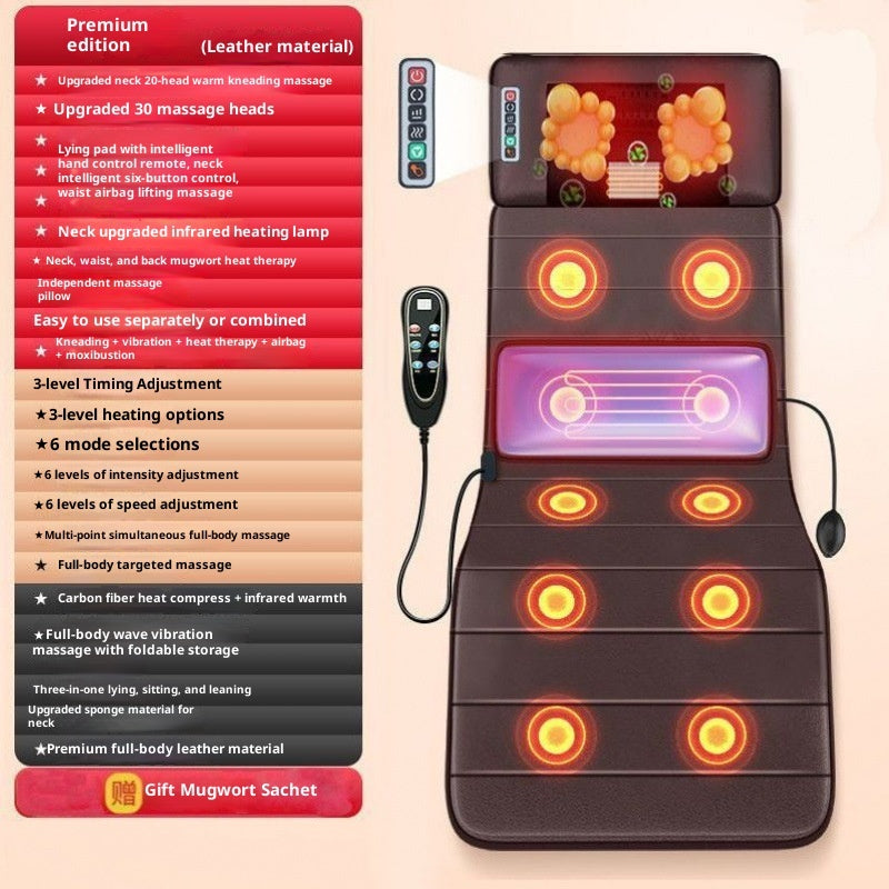 New Massage Pad, Multi-functional For Home Use, Full-body Kneading, Top Waist And Leg Stretching, Foldable Mattress Massage Chair