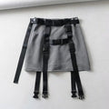 Korean college style A-line skirt