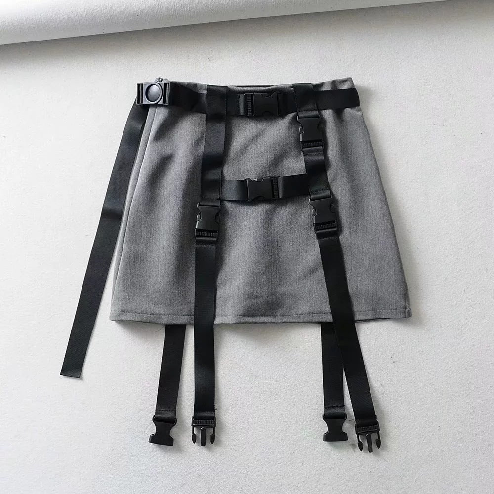 Korean college style A-line skirt