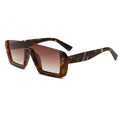Fashion Siamese Sunglasses Net Red Half Frame Glasses Faces Europe And America Trends Sunglasses Nail Big Frame