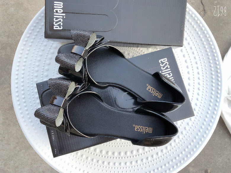 Bow-knot Women's Sandals Flat Bag With Toe