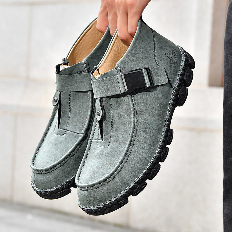 Handmade Stitching Casual Flat Bottom Slip On Lazy Shoes