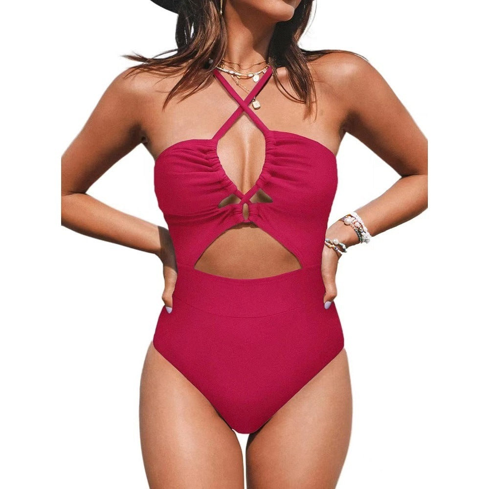 Women's One-piece Swimsuit Cross