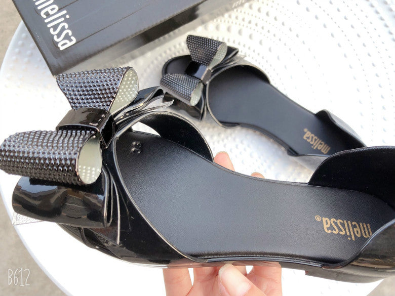 Bow-knot Women's Sandals Flat Bag With Toe