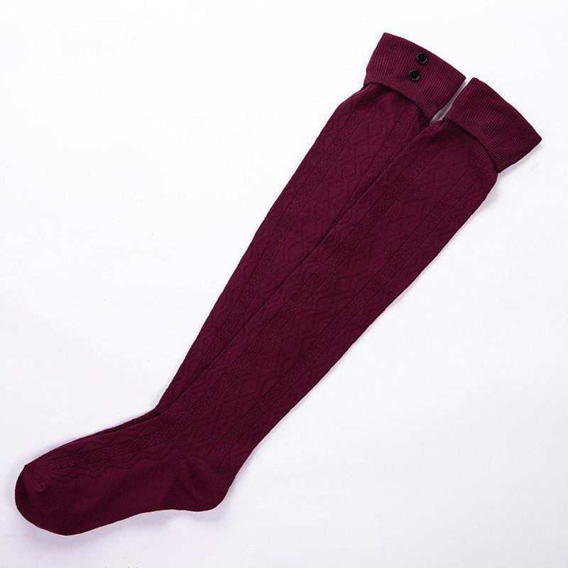 Hemming mid-length tube pile socks