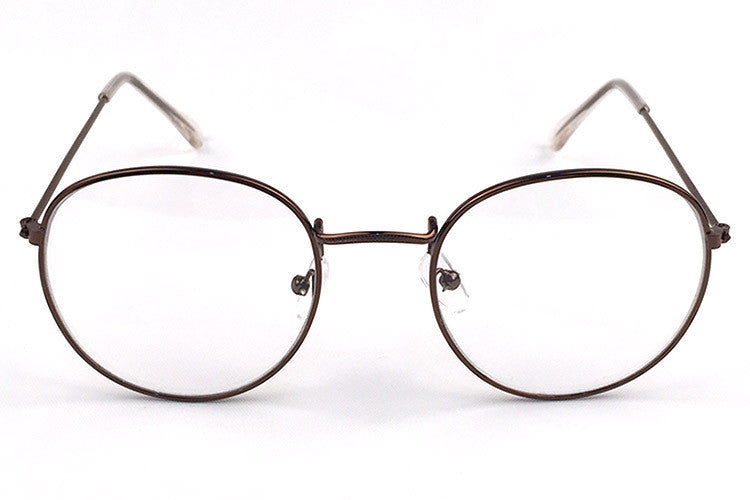 Retro metal print large frame glasses frame