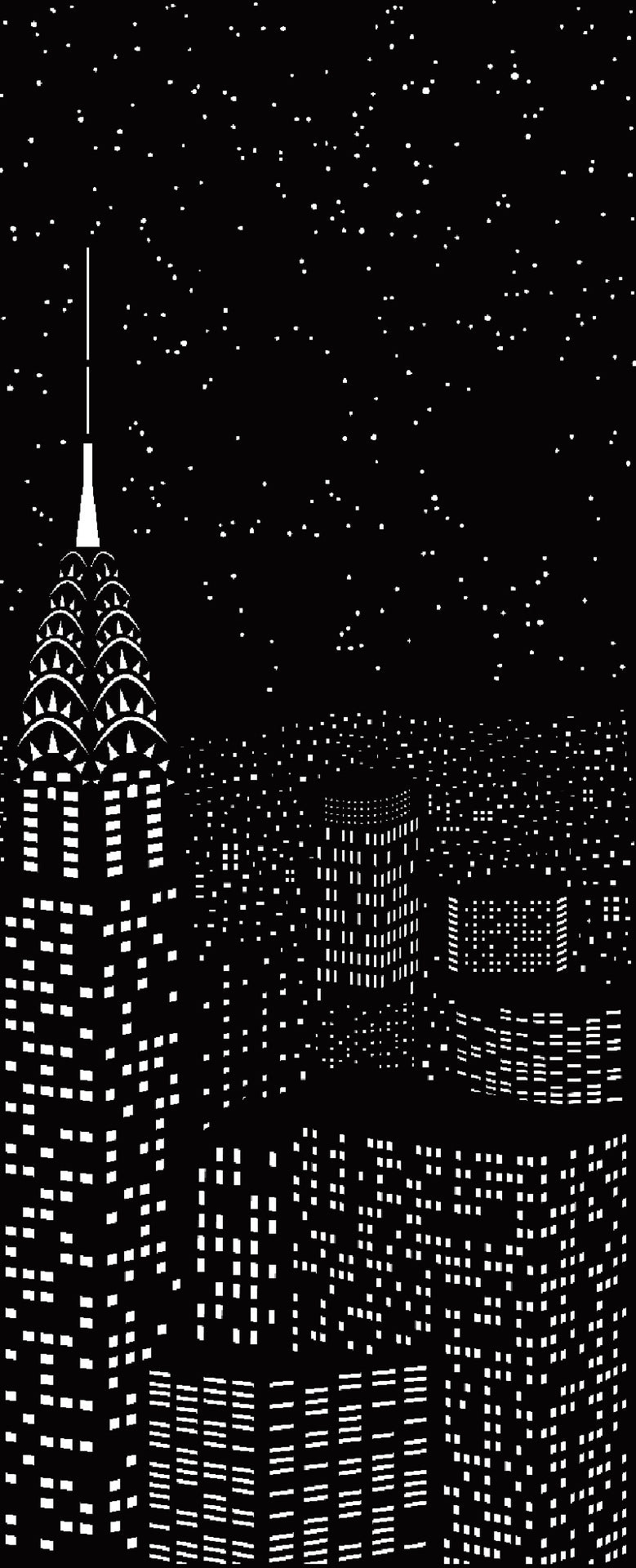 Hollow Curtain Cloth New York London Starry Sky  City Night View