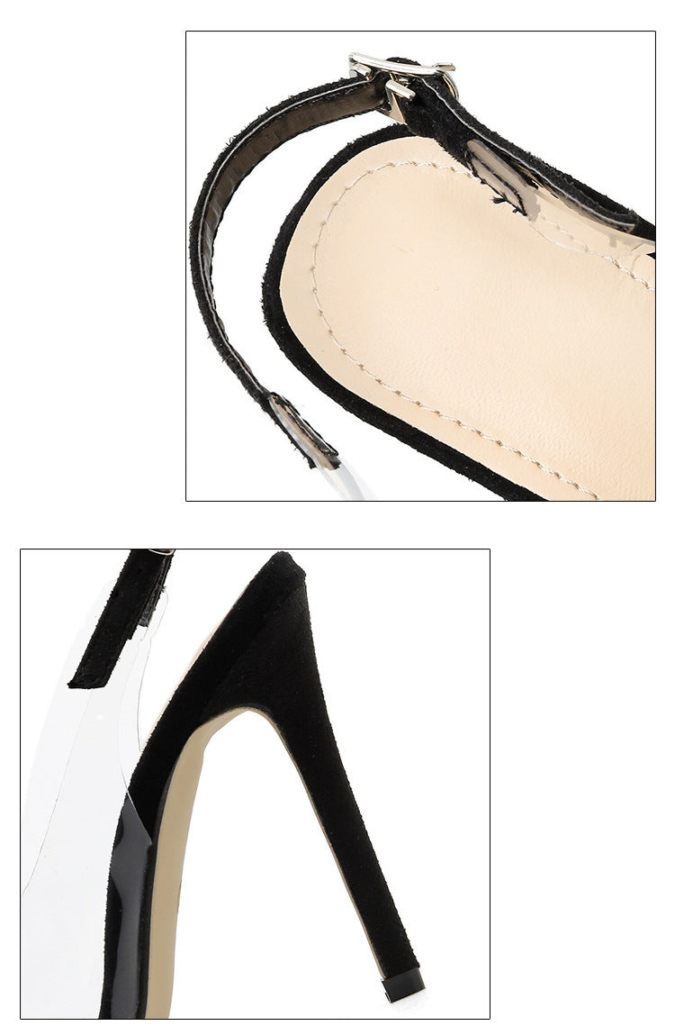 Transparent Film Sexy Fish Mouth Women's Sandals