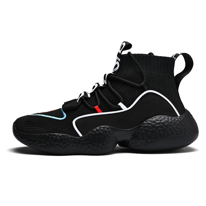 Men's Large Size Breathable Camouflage Platform Casual High Top Shoes