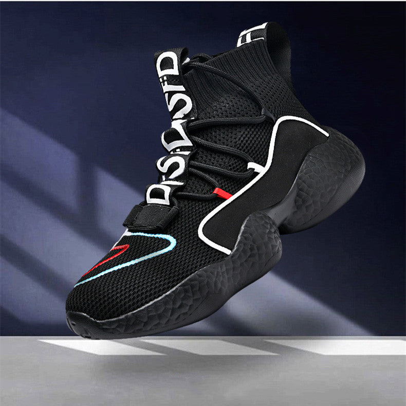 Men's Large Size Breathable Camouflage Platform Casual High Top Shoes