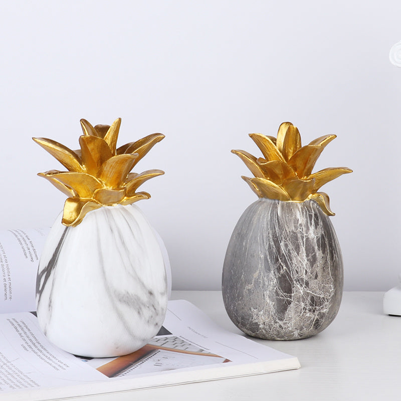 Creative Marbled Resin Pineapple Table Top Decoration