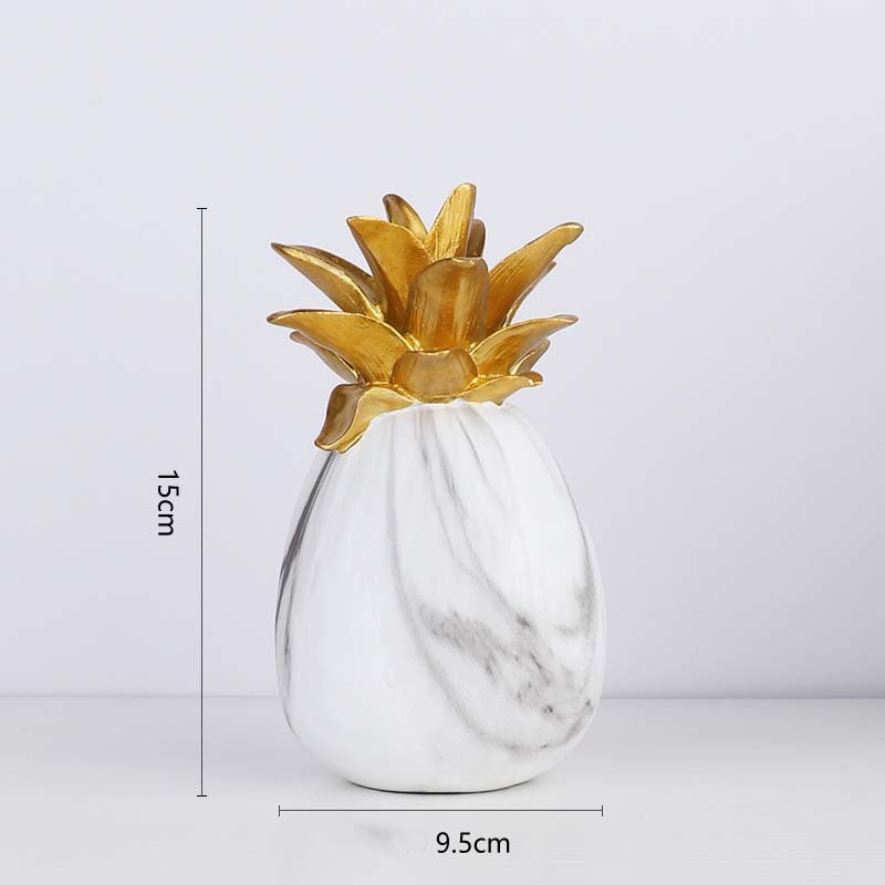 Creative Marbled Resin Pineapple Table Top Decoration
