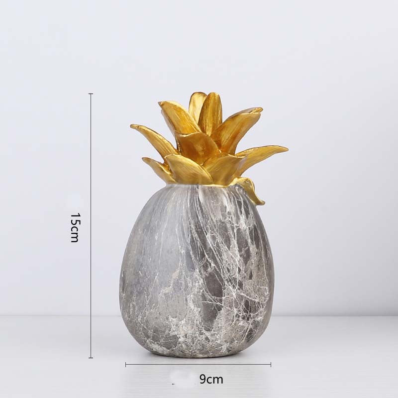 Creative Marbled Resin Pineapple Table Top Decoration