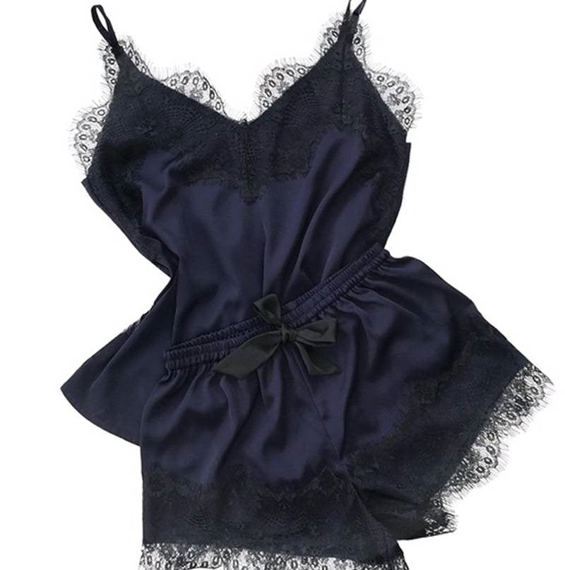 Pajamas Underwear Sexy V-Neck Pajamas Set Home Service