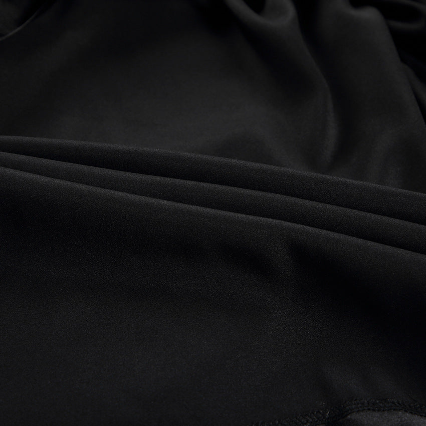 Sexy V-neck Long-Sleeved Home Satin Cardigan Pajamas