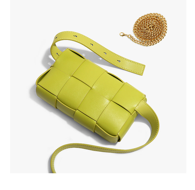 Leather Belt bag Fashion All-match Chest Bag Shoulder Messenger Small Square Bag