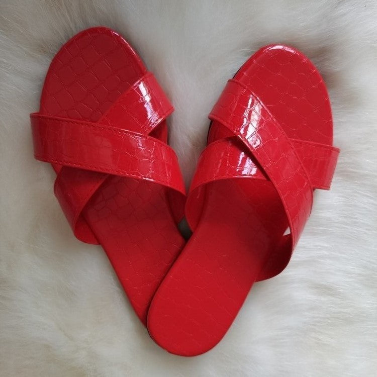 Summer Women's Sandals Flat Large Size Slippers