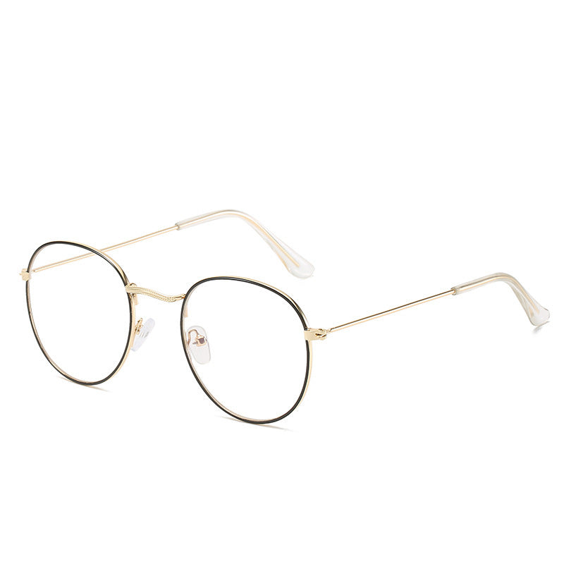 Metal Frame Glasses For Women Vintage Anti Blue Blocking Optical Eyeglasses Metal Plain Spectacle Oculos Luxury Gafas Lunette
