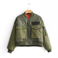 Army Green Jacket Style Cotton Padded Jacket Short Pilot Padded Jacket
