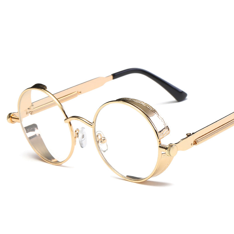 Ladies Metal Round Frame Spring Glasses Frame