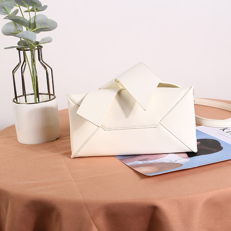 Niche Design Knotted Simple Female Bag Portable Small Square Bag New Fashion All-Match Single Shoulder Messenger Bag