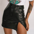 High Waist Street Sexy Slim Casual Leather Skirt