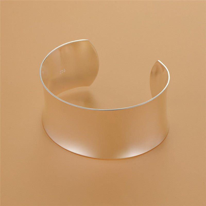 European And American Fashion Glossy Silver Bracelet Wish Amazon Hot Sale Foreign Trade Silver Plated Jewelry