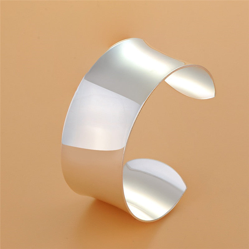 European And American Fashion Glossy Silver Bracelet Wish Amazon Hot Sale Foreign Trade Silver Plated Jewelry