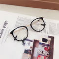 Men's And Women's Flat Glasses Frame With Round Metal Nose Bridge